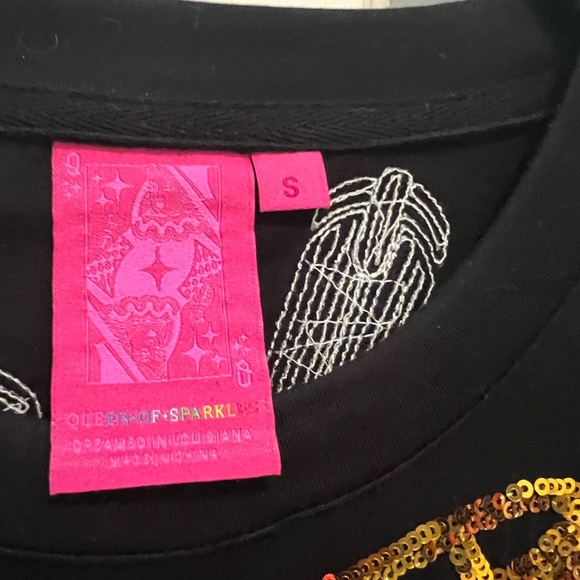 Queen of Sparkles Sequin "Y'all All Over" mini dress - Black - Size S- worn once - Picture 2 of 2